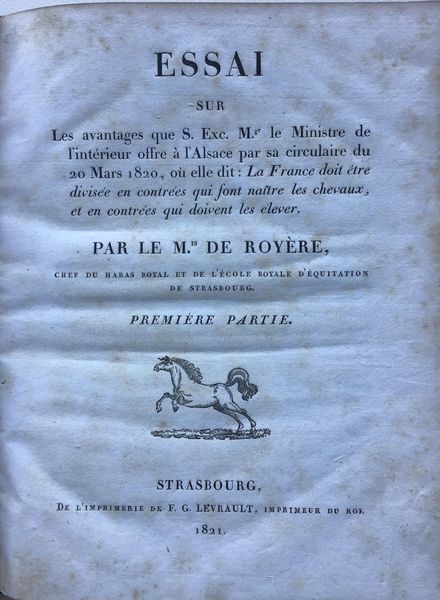 Product image De Royère. Elevage des chevaux. Alsace.