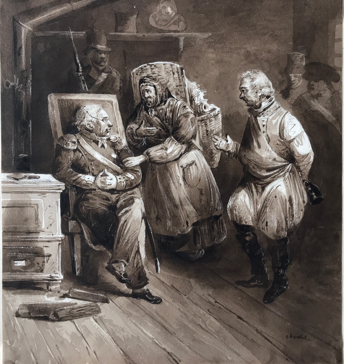 Produktminiatur Dessin de Charlet. Les colporteurs.