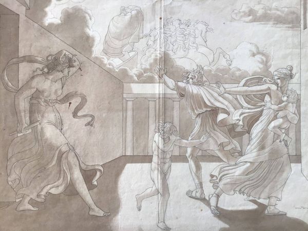 Product image Dessin néoclassique. Scène de la mythologie.
