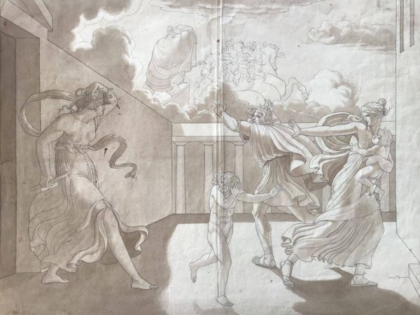 Product image Dessin néoclassique. Scène de la mythologie.