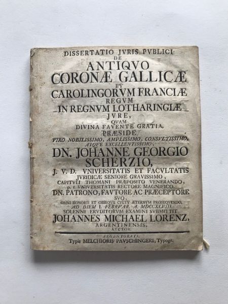 Image du produit Dissertation de droit sur la dynastie des carolingiens et la Lotharingie.