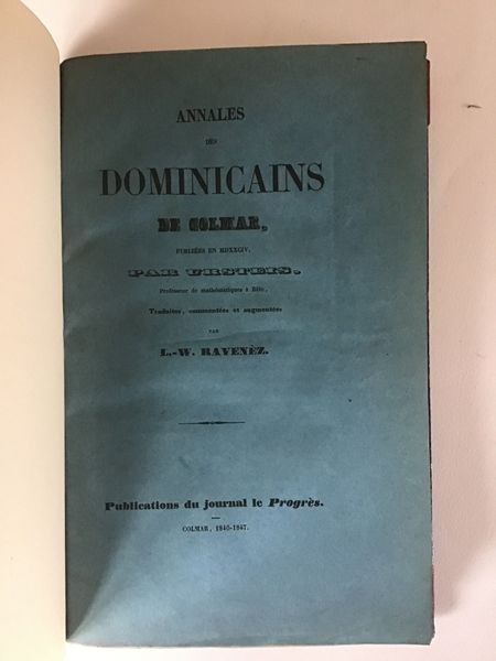 Produktbild Dominicains de Colmar. Hanauer et Ravenez.