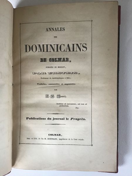 Produktbild Dominicains de Colmar. Hanauer et Ravenez.
