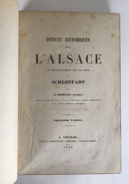 Product image Dorlan. Sélestat. 1843.