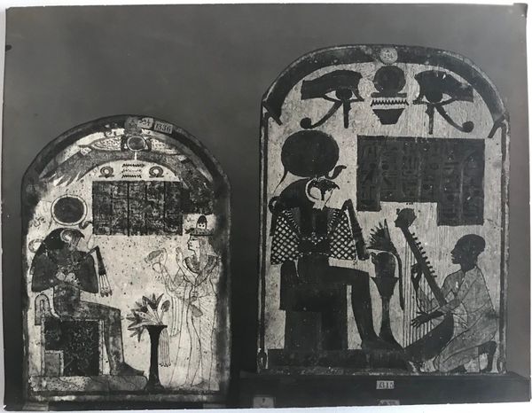 Image du produit Egypte ancienne. 2 stèles décorées. Dieu Ré et musiciens.