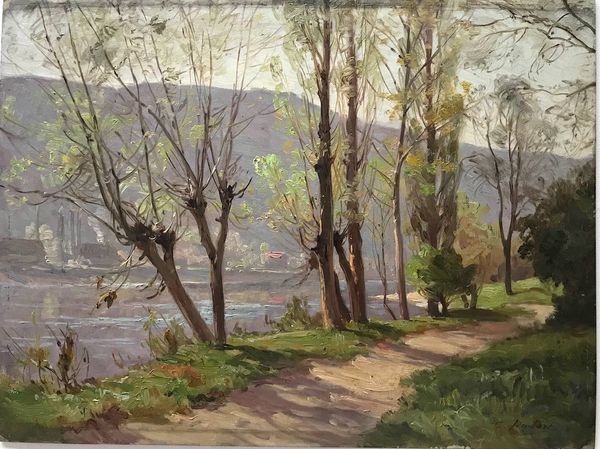 Image du produit Emile Isenbart. Bords du Doubs au printemps.