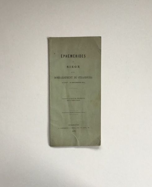 Productafbeelding Éphémérides du Siège de Strasbourg.