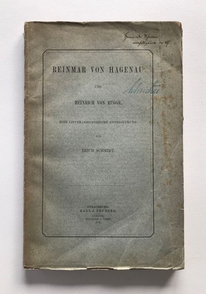 Productafbeelding Erich Schmidt. Heinrich von Hagenau und Heinrich von Rugge.