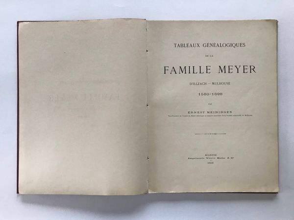 Produktbild Ernest Meininger. Tableaux généalogiques de la famille Meyer.