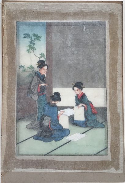 Productafbeelding Fabrication du papier. Dessin original. Japon ou Chine.