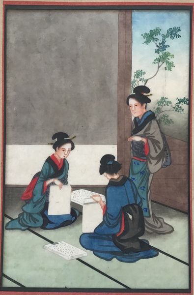 Productafbeelding Fabrication du papier. Dessin original. Japon ou Chine.