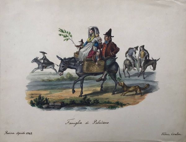 Product image Famiglia di Paludano. Naples. Frédéric Coulon. Dessin original.