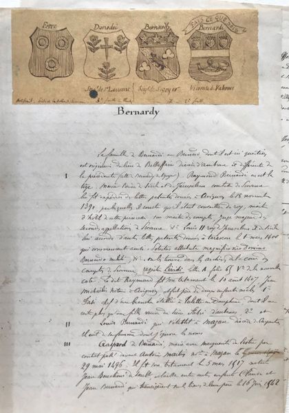 Image du produit Famille Bernardy. Manuscrit.