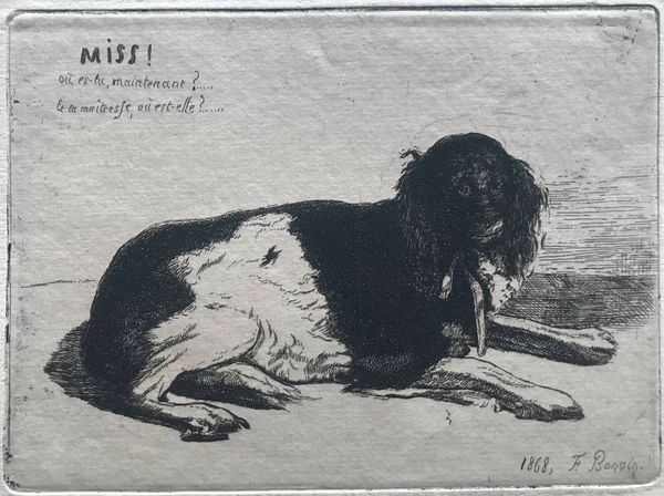 Produktbild Félix Bonvin. Une chienne de profil.