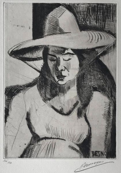 Image du produit François Desnoyer. Femme au chapeau de paille.