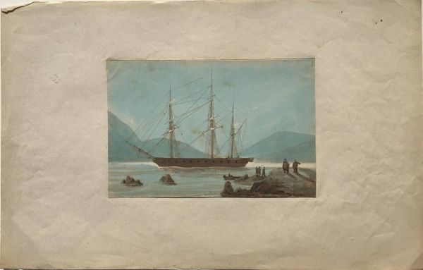Image du produit Frégate au mouillage. Dessin original.