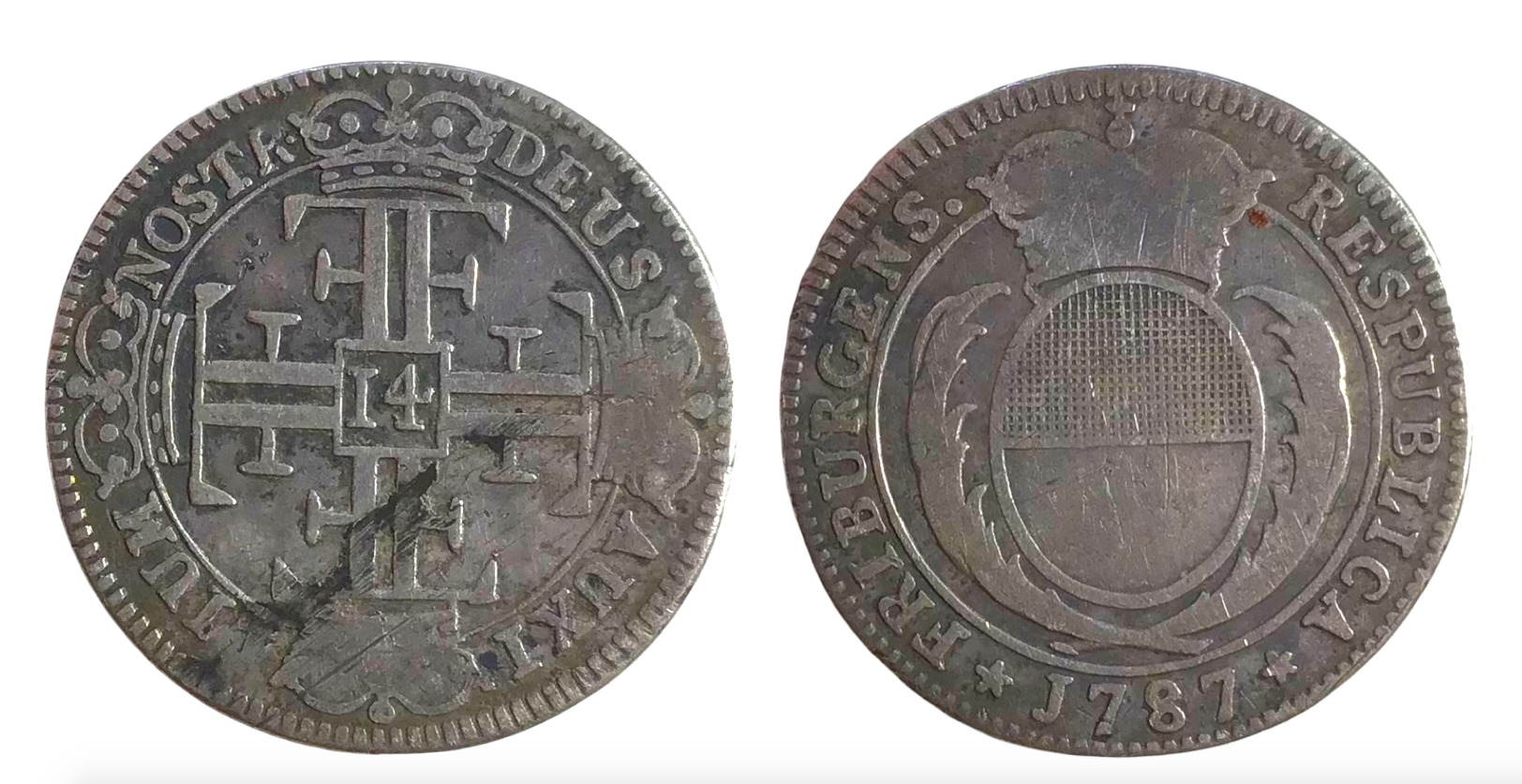 Product Fribourg. 14 Kreuzer. 1787. miniatuur