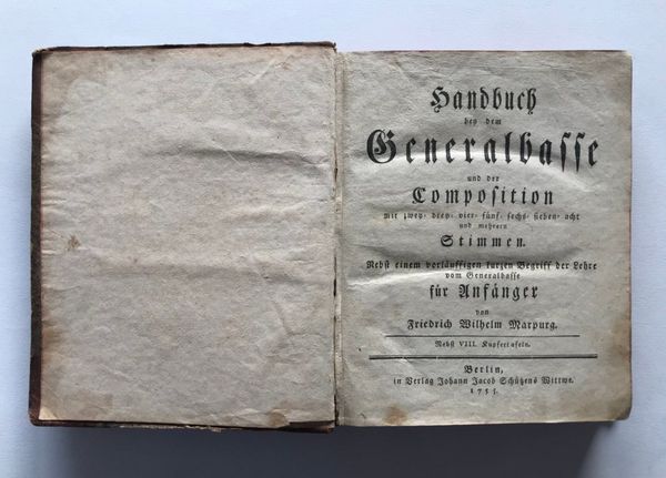 Produktbild Friedrich Wilhelm Marpurg. Handbuch bey dem Generalbasse und der Composition.