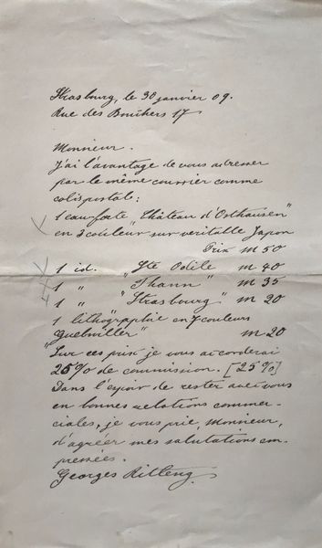 Product image Georges Ritleng. Lettre autographe signée.