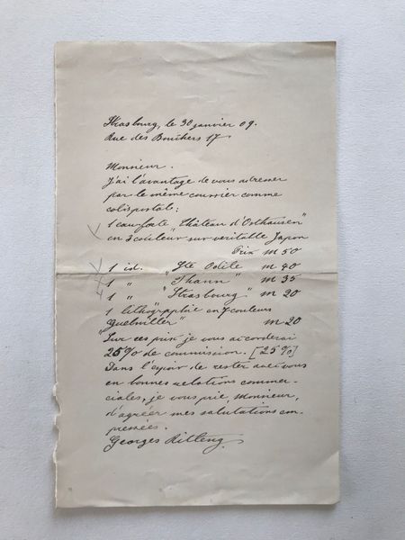 Product image Georges Ritleng. Lettre autographe signée.