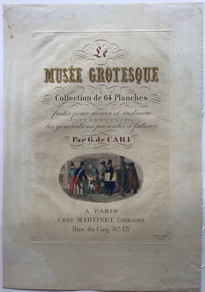 Productafbeelding Godissart de Cari. Le Musée grotesque. Eau-forte de titre.