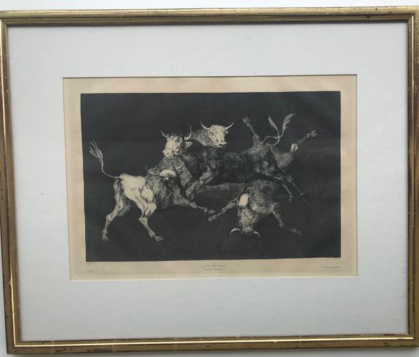 Product image Goya. Pluie de taureaux. Aquatinte.