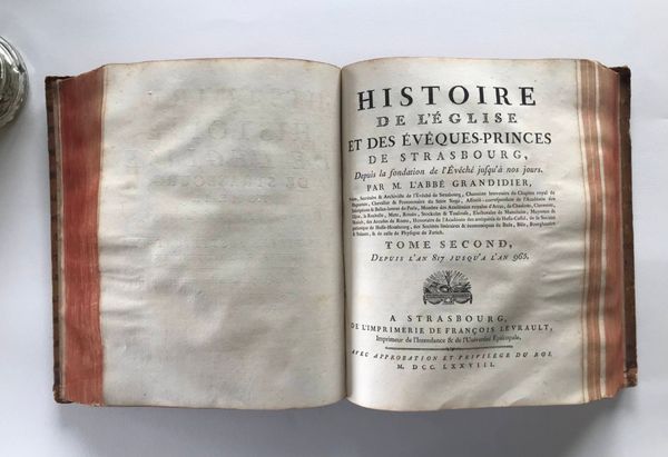 Product image Grandidier. Histoire de l'Eglise et des Evêques-Princes de Strasbourg.