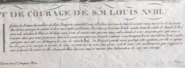 Image du produit Gravure d'actualité. Louis XVIII. 1796.