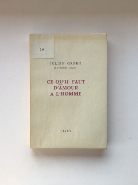 Image du produit Green. Ce qu'il faut d'amour à l'homme.