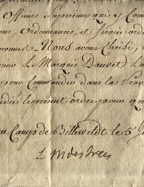 Product image Guerre de 7 ans. Ordonnance du Maréchal d'Estrées.