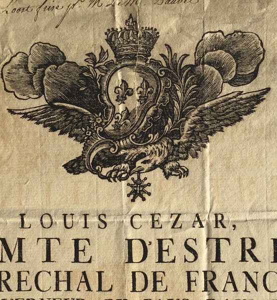 Product image Guerre de 7 ans. Ordonnance du Maréchal d'Estrées.