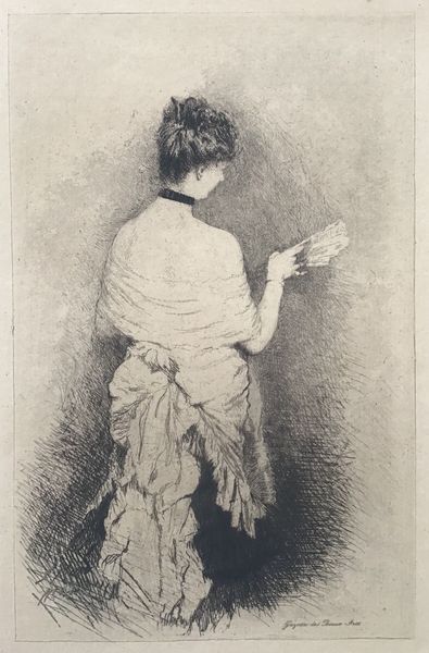 Image du produit Guiseppe de Nittis. Jeune femme vue de dos.