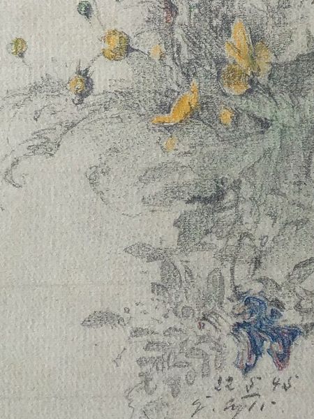 Productafbeelding Gustave Eyer. Fleurs des champs. Dessin original.
