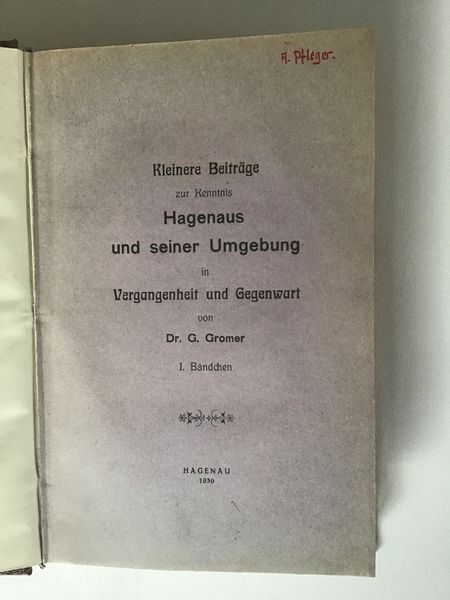Image du produit Haguenau. Gromer. 1930.