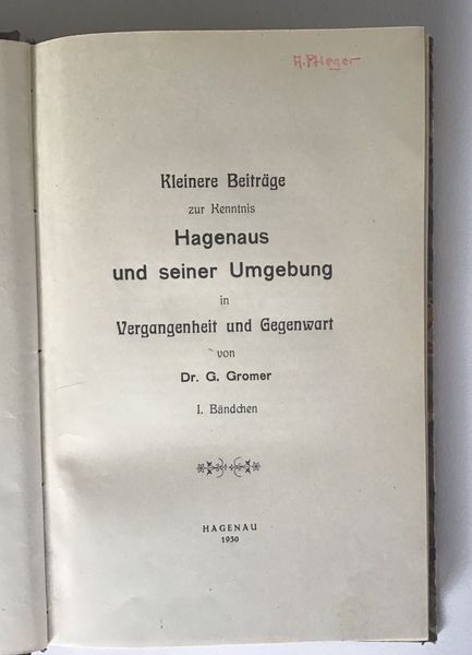 Image du produit Haguenau. Gromer. 1930.