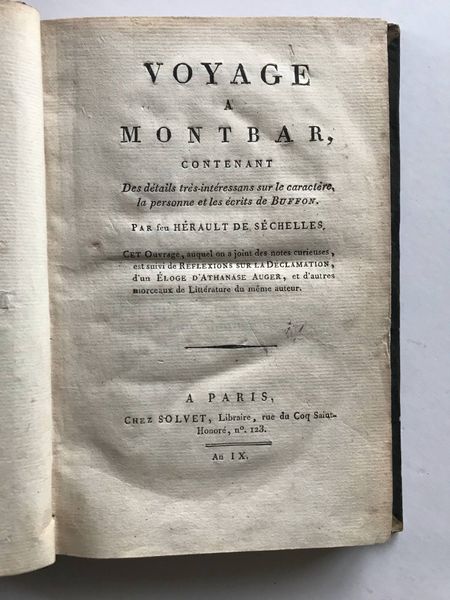 Produktbild Hérault de Séchelles. Voyage à Montbar.