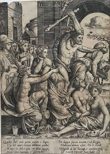 Image du produit Hercule chassant l'Avarice du temple des Muses.