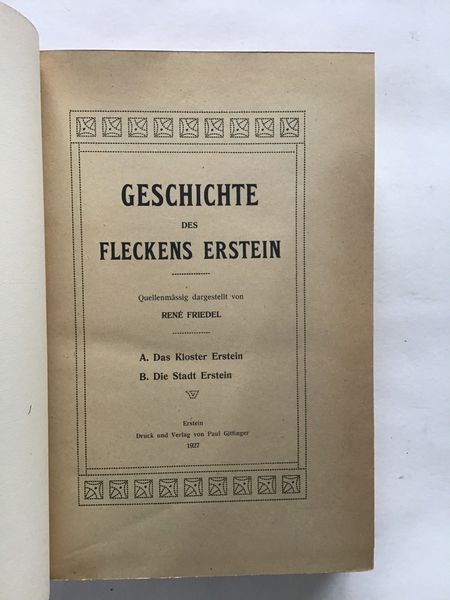 Productafbeelding Histoire d'Erstein. René Friedel.
