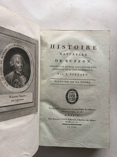Product image Histoire naturelle de Buffon. Bernard an VIII.