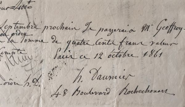 Productafbeelding Honoré Daumier. Bon pour 400 francs.