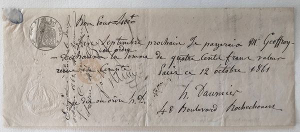 Productafbeelding Honoré Daumier. Bon pour 400 francs.