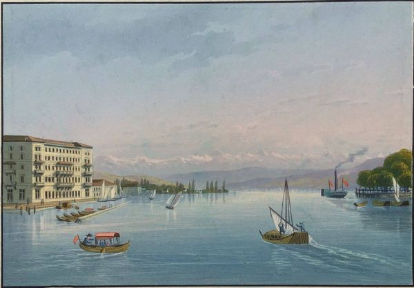 Product image Hôtel Belle Vue à Zurich. Gravure sur cuivre en couleur.