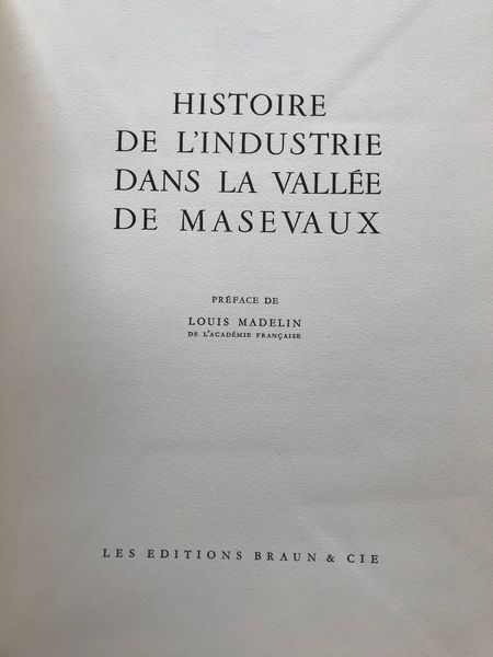 Productafbeelding Industrie. Vallée de Masevaux.
