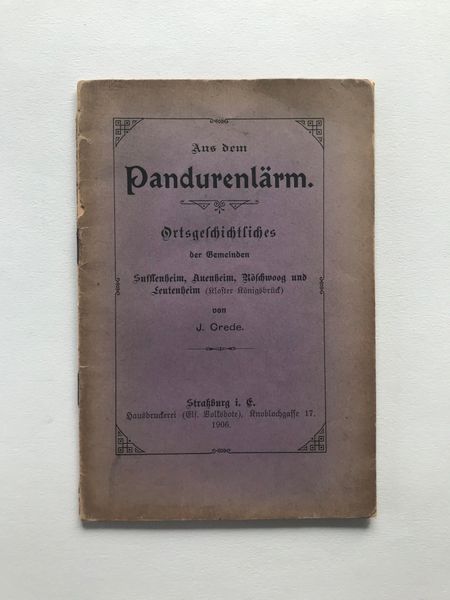 Productafbeelding J. Crede. Aus dem Pandurenlärm.