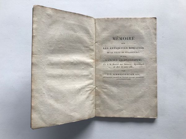 Productafbeelding J.G. Schweighaeuser. Mémoire sur les antiquités romaines de la ville de Strasbourg.