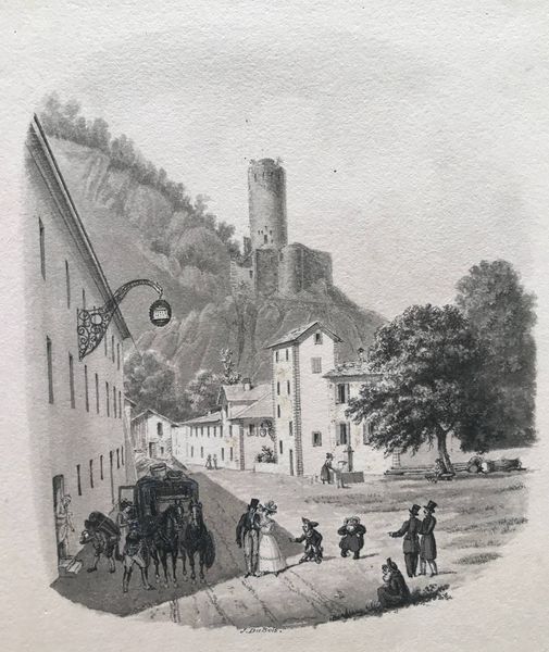 Productafbeelding Jean Dubois. Vue du Château de la Bâtiaz à Martigny dans le Valais.