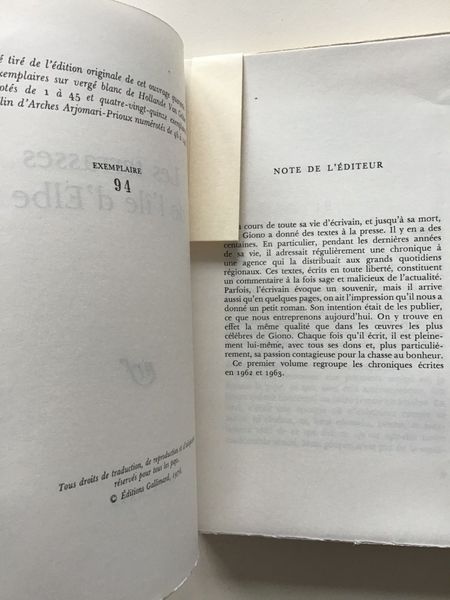 Productafbeelding Jean Giono. Les terrasses de l'ile d'Elbe.