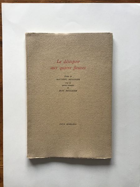 Productafbeelding Jean messagier. Le désespoir aux quatre fleuves.