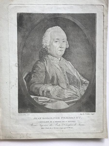 Produktbild Jean Rodolphe Perronet. Cochin et Saint Aubin. 2 états de la gravure.