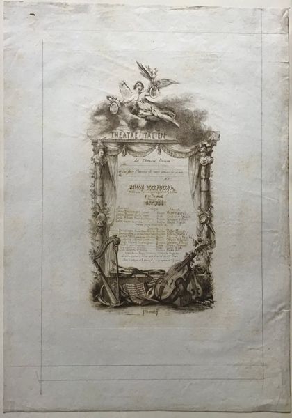 Product image Jules Adolphe Chauvet. Théâtre italien. Simon Boccanegra. Invitation.